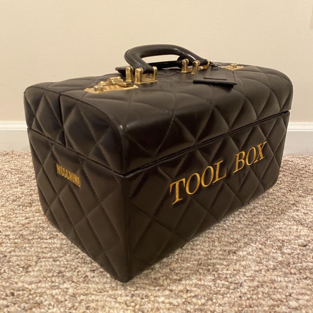 Moschino 'Tool Box' jewelry box/travel bag. | Depop