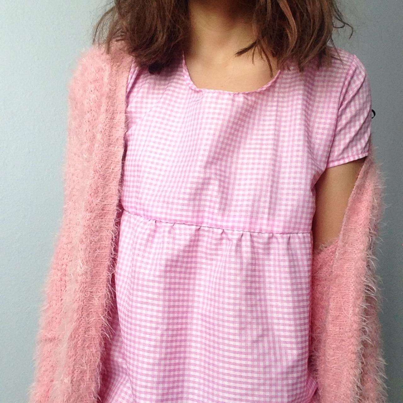 Handmade Pink Gingham BabyDoll Dress. Made To order.... - Depop