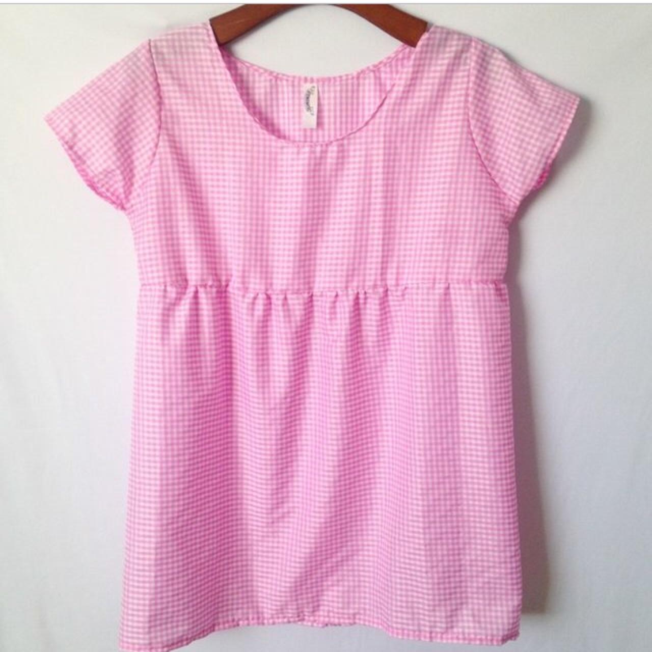 Handmade Pink Gingham BabyDoll Dress. Made To order.... - Depop
