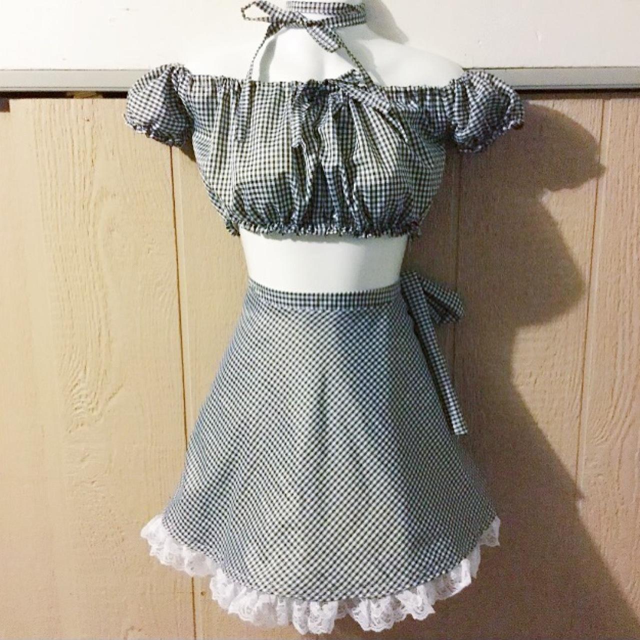 Handmade Gingham Two Piece Set. Made To Order Circle... - Depop