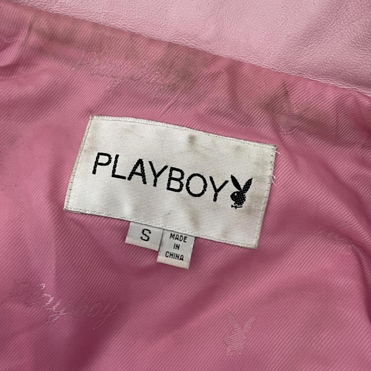 Vintage Original Pink Playboy Leather Jacket. Needs | Depop