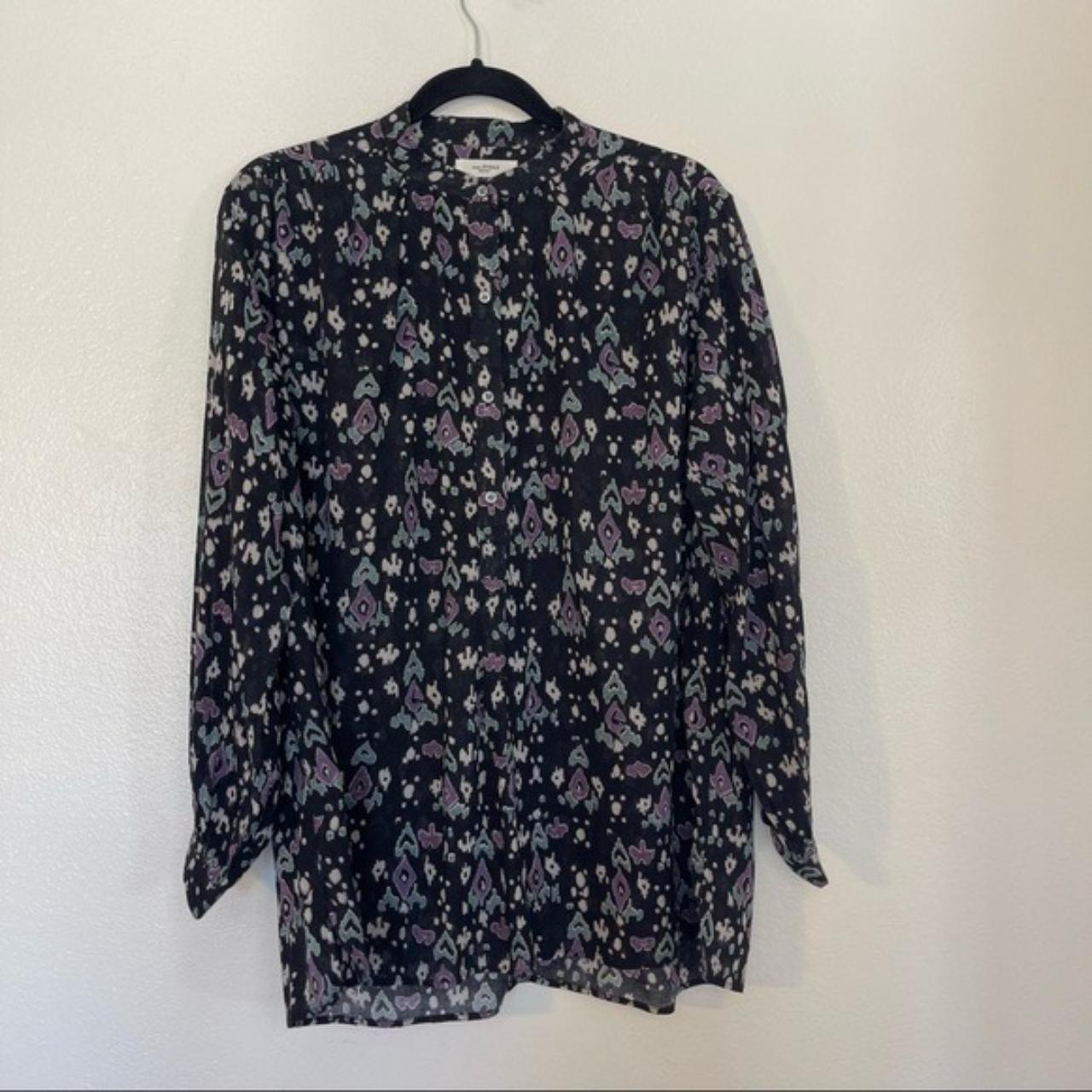 Isabel Marant Etoile Fidage Blouse Dark Midnight - Depop