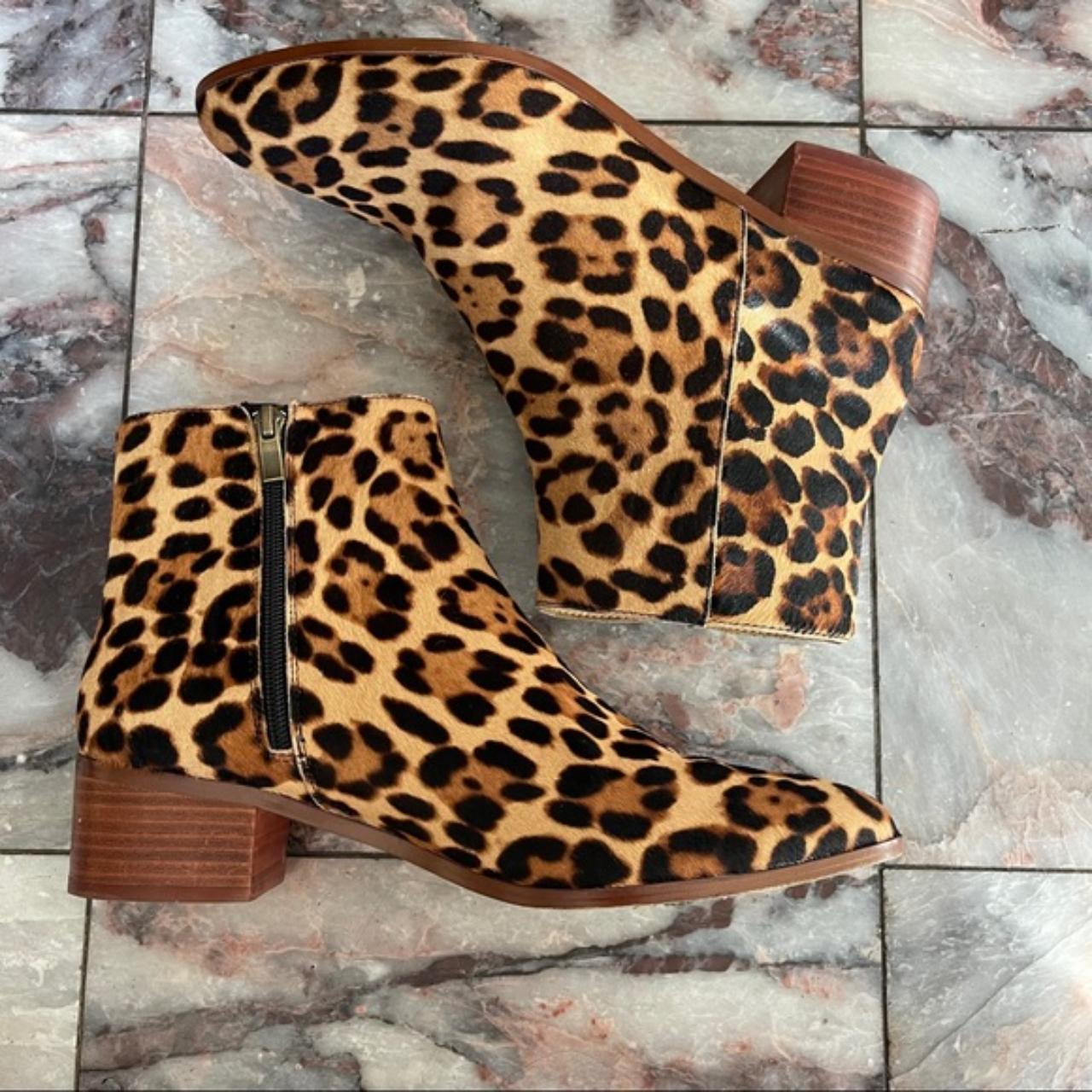 J crew sale cheetah boots