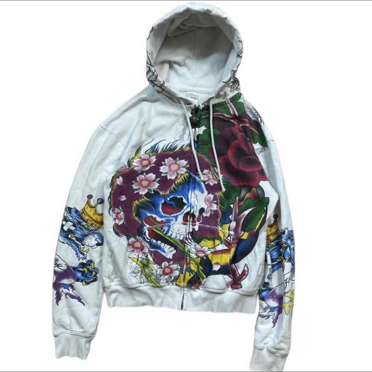 Authentic Ed Hardy Hoodie In Good Condition Depop   P0 