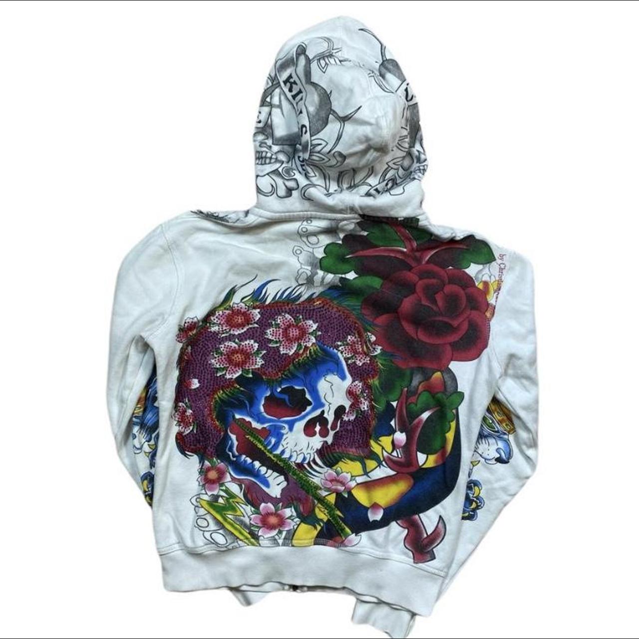 Authentic Ed Hardy Hoodie In Good Condition Depop   P0 