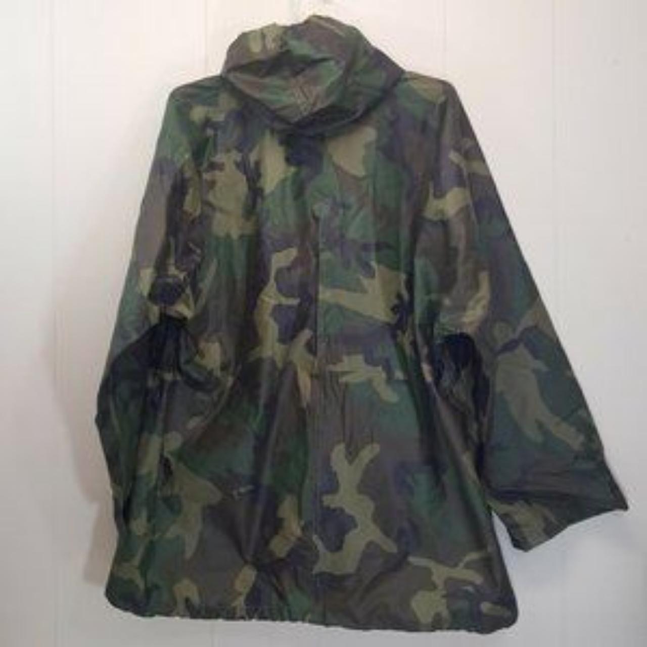 Military Parka LARGE Wet Weather Hood Zip Up Jacket... - Depop