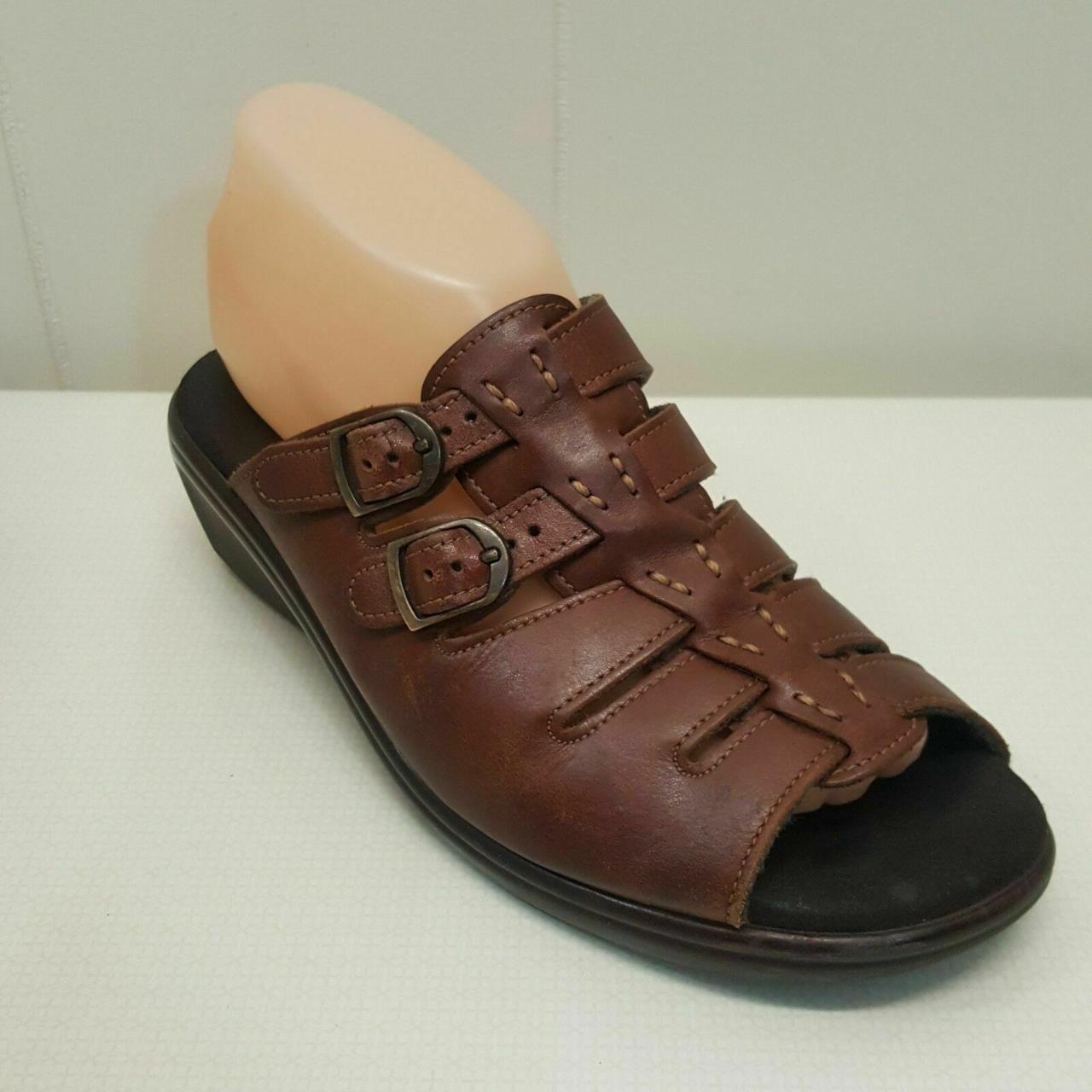 SAS Flat (Under 1 in) Leather Upper Sandals for Women for sale | eBay