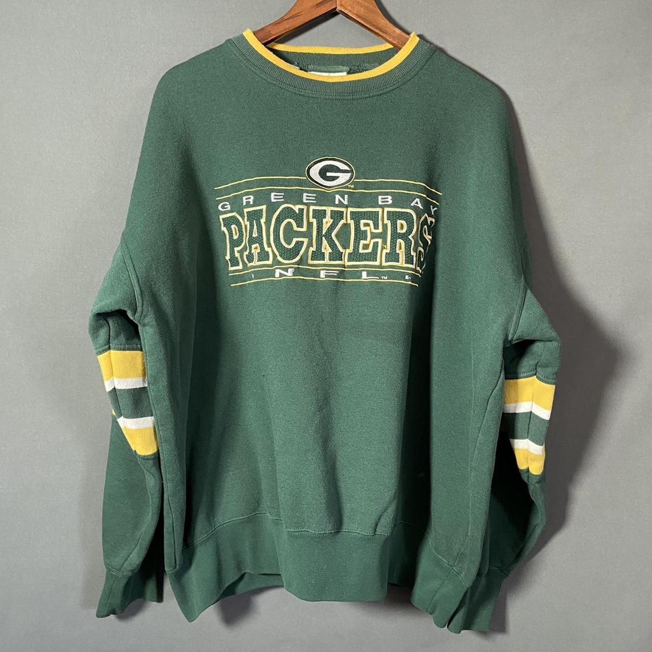 90s Green Bay packers football crewneck sweater.... - Depop