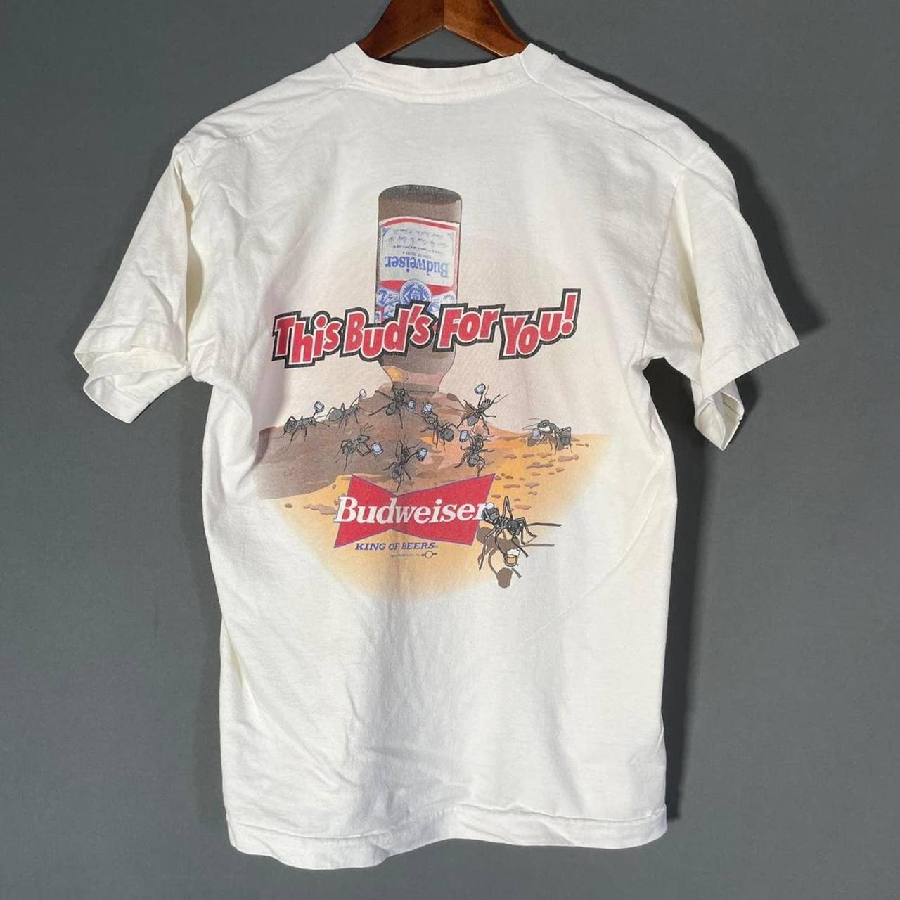 Vintage Budweiser this buds for you t shirt. Size L.... - Depop