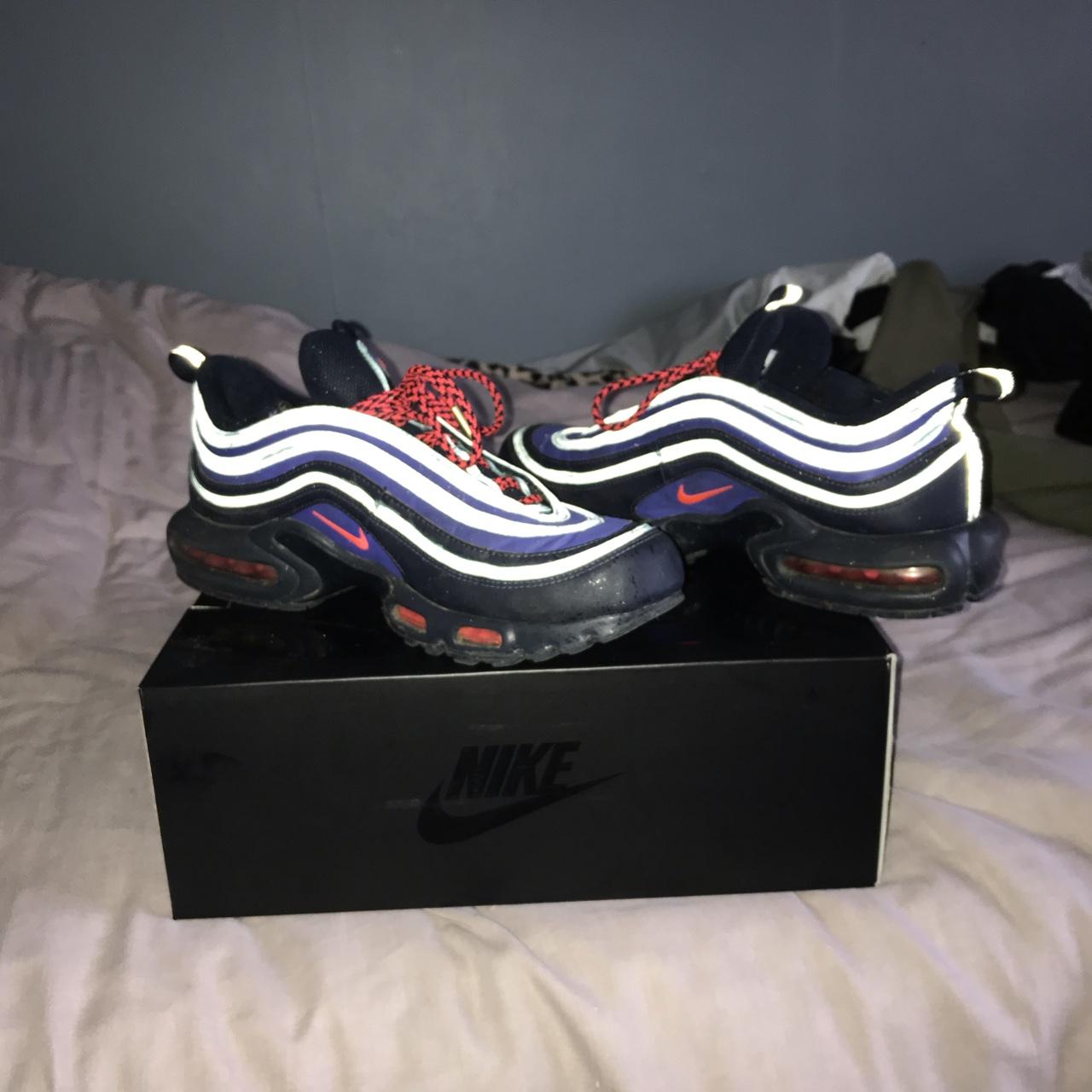 Air max 97 hot sale obsidian flash crimson