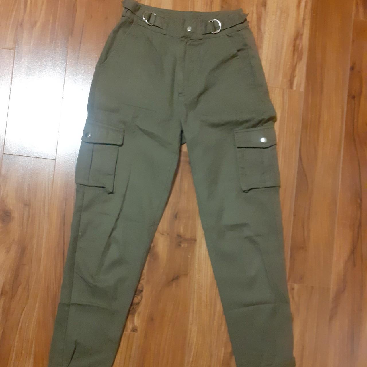 Khaki cargo trousers. Size 6. Excellent condition... - Depop