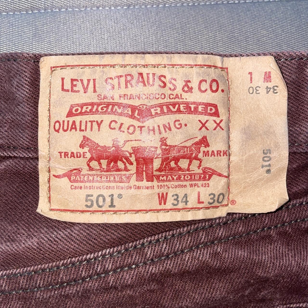 Maroon store levis 501