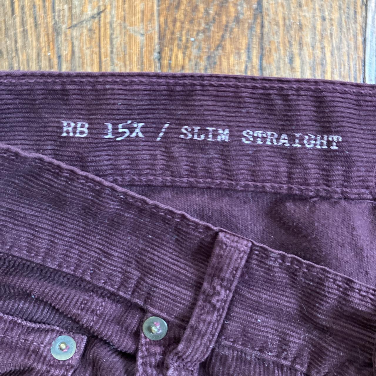 RAG & BONE WORKWEAR BURGUNDY CORDUROY (SIZE... Depop