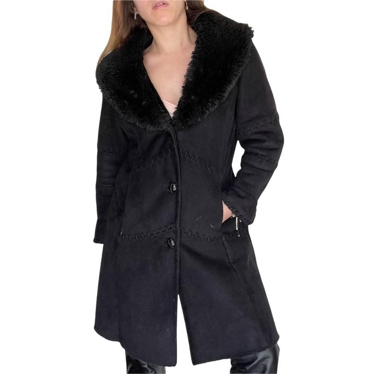 coldwater creek faux shearling coat