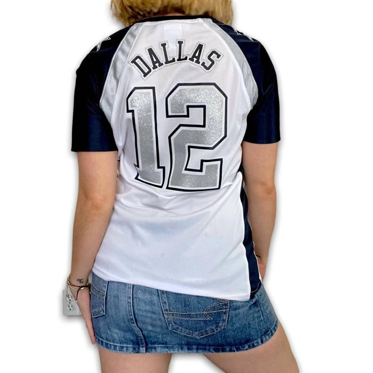 NFL Dallas Cowboys Women's hort leeve Lace Up V-Neck Authentic Fashion  Jersey - - ShopStyle