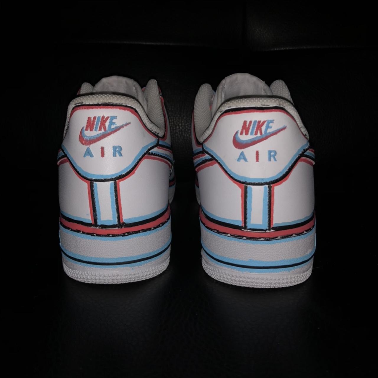 red and blue 3d air force 1