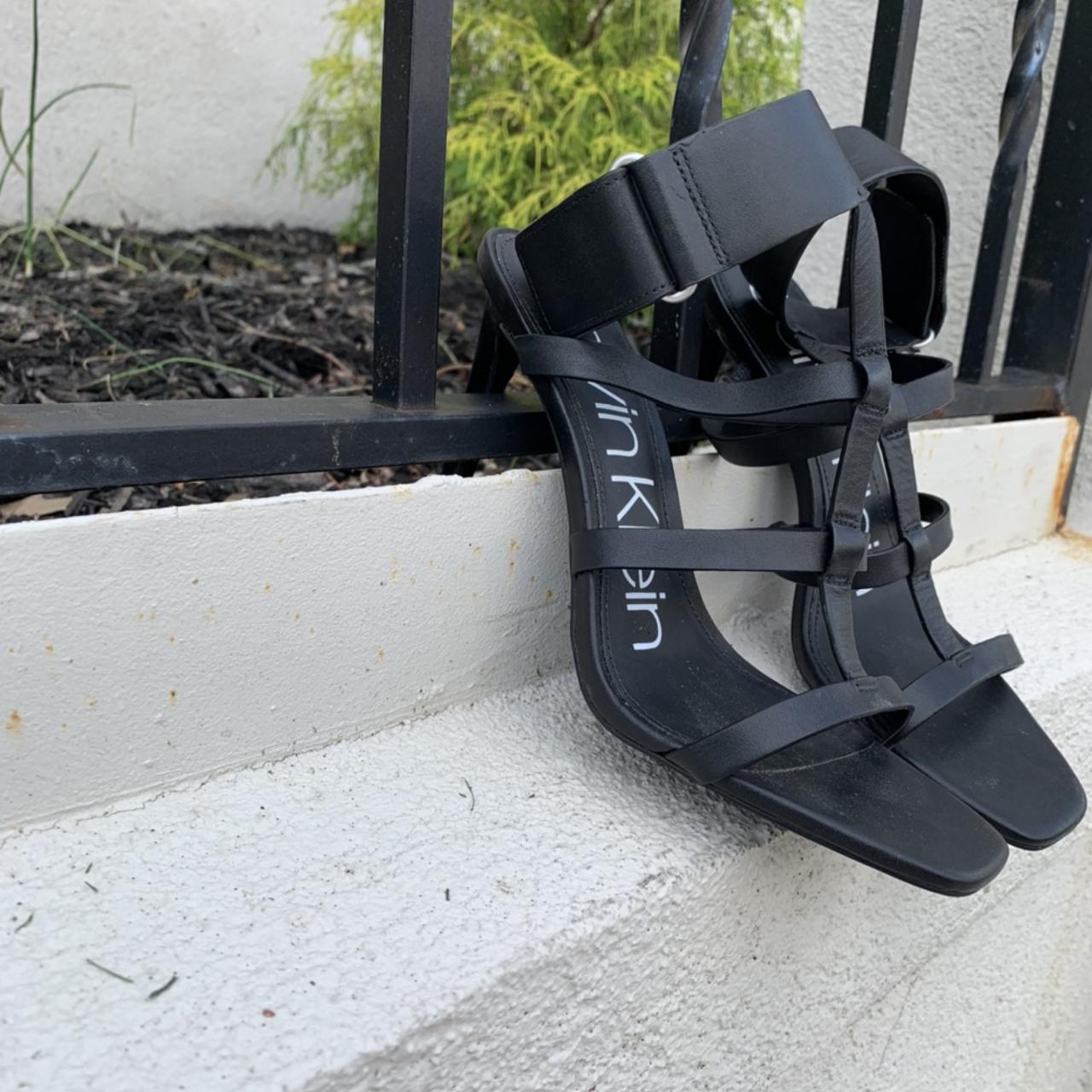 calvin klein open toe heels