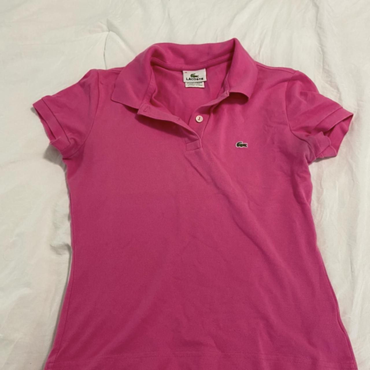 Womens Lacoste polo bright/ hot pink. fits like an..., image size:1280x1280