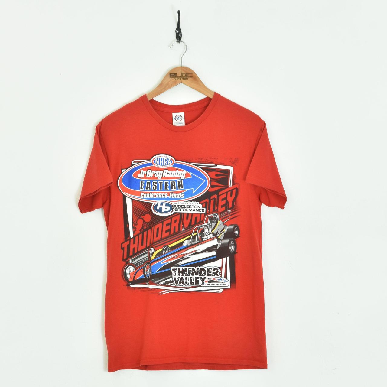 Red Thunder Valley nascar tshirt with front and... Depop