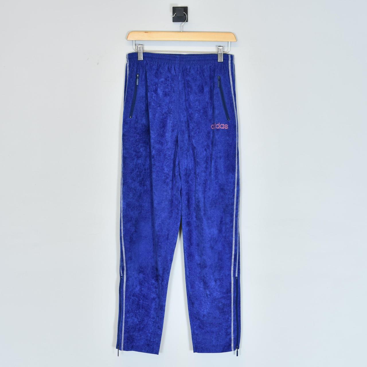 Vintage Adidas Tracksuit Bottoms Blue Depop 3384