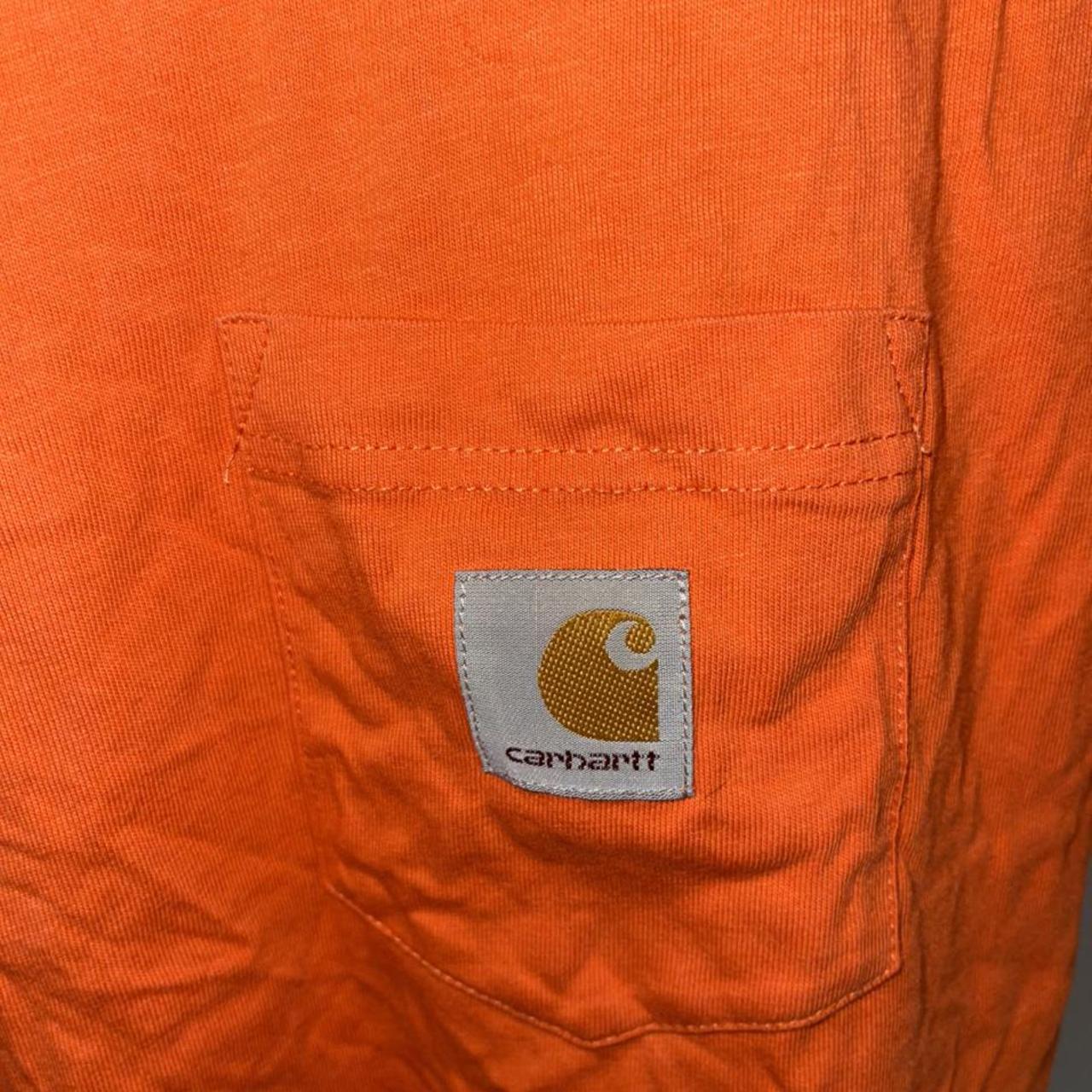 Carhartt Men's Orange T-shirt | Depop