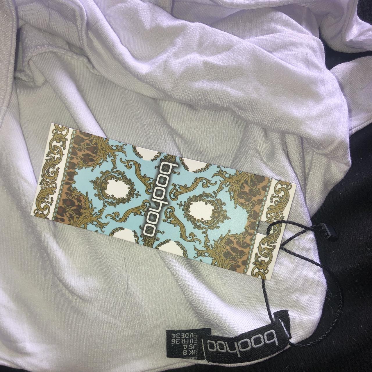 boohoo white ruched dress