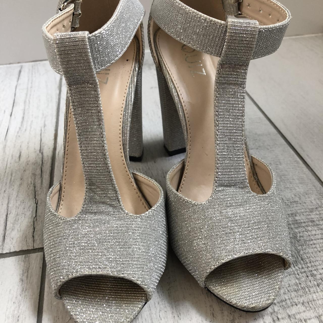 REDUCED PRICE!, Quiz, Silver sparkly high heels,