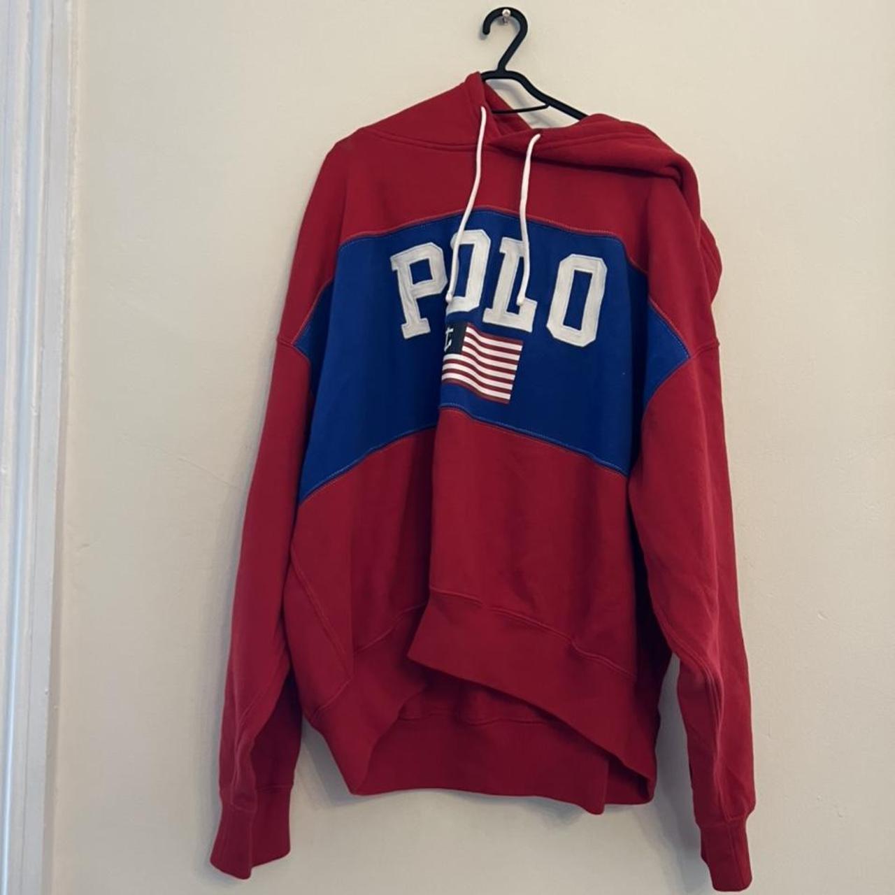 Polo Ralph Lauren Men's Red Hoodie | Depop