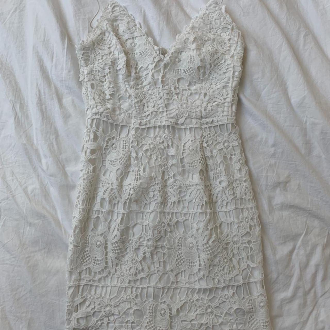 Abercrombie And Fitch White Lace Dress Size M ... - Depop