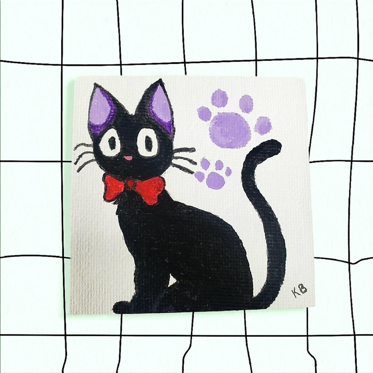 Miniature Canvas Acrylic Painting of Jiji from... Depop