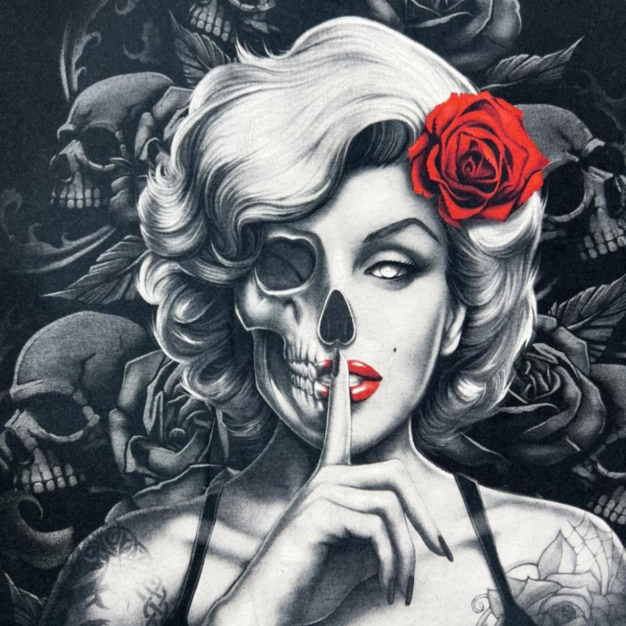 Marilyn monroe + skull vintage 00svintagepolo - Tシャツ/カットソー ...