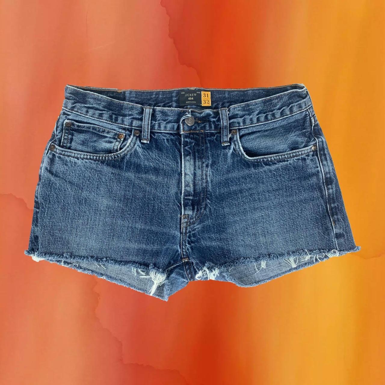 Vintage Style Cut Off Shorts, Low Rise/Midrise, Dark... Depop