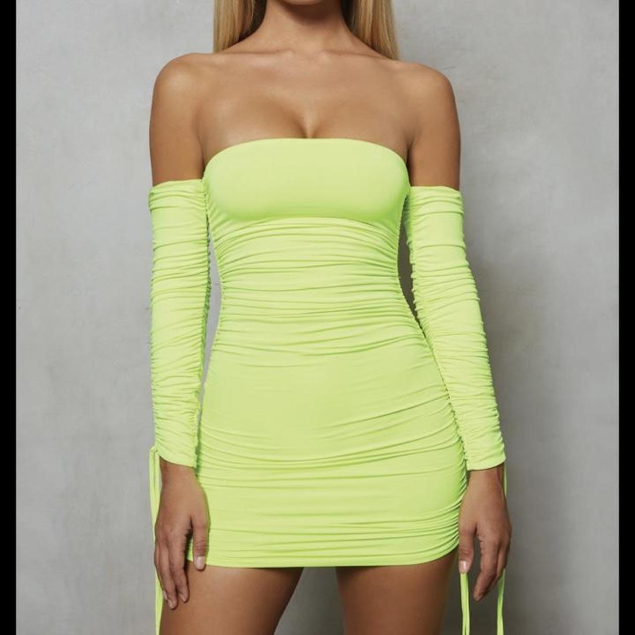 oh polly neon green dress