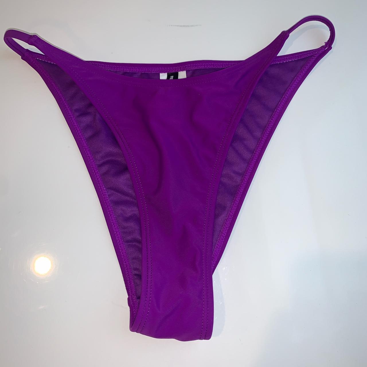 prettylittlething purple bikini bottoms never worn - Depop