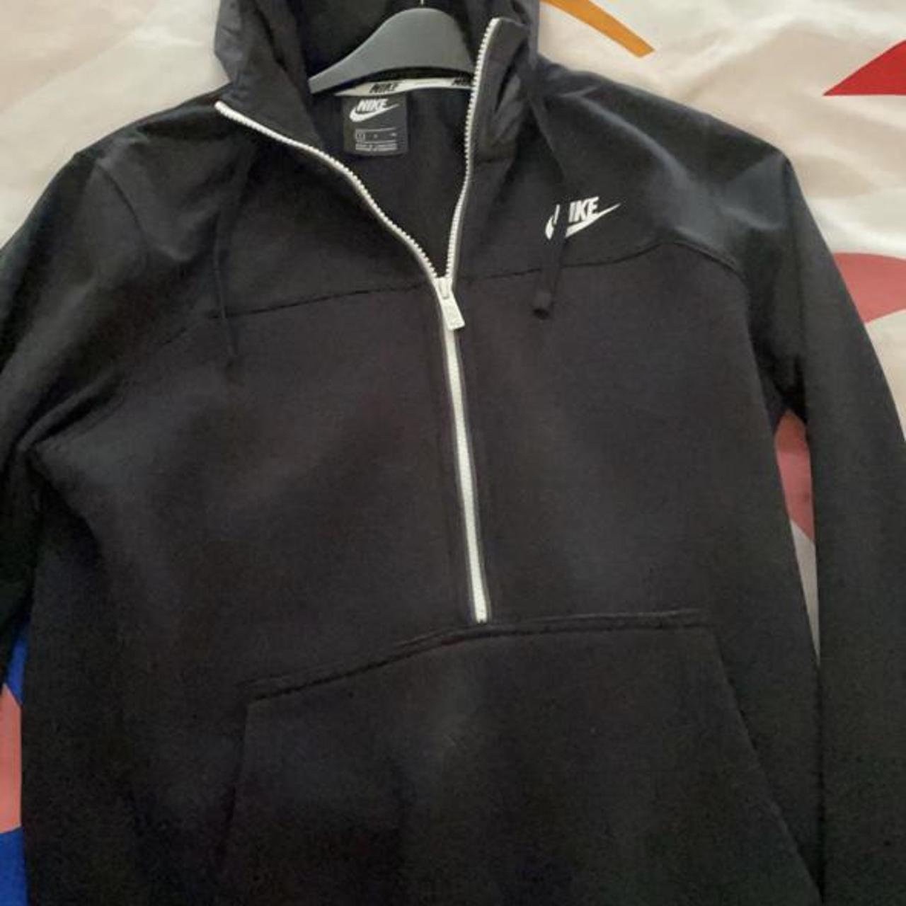 nike green half zip hoodie
