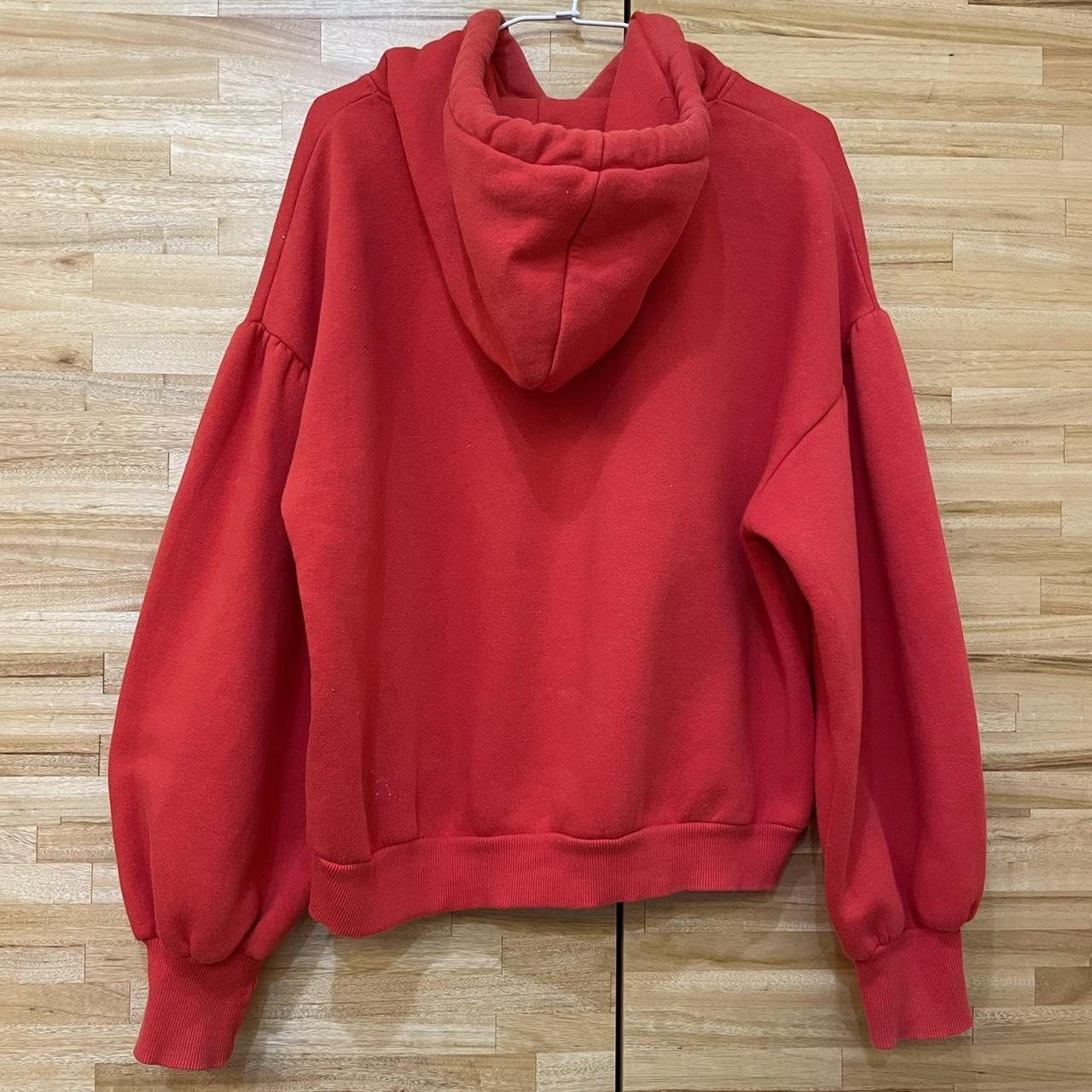 Bershka Women's Red Hoodie | Depop