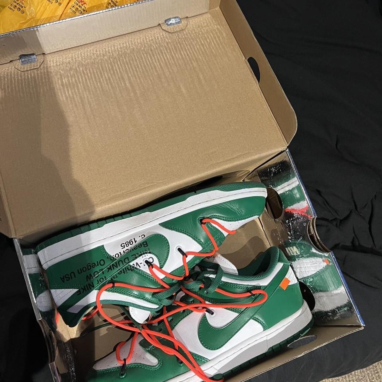 Nike Off White Dunks Pine Green | Worn 3 times |... - Depop