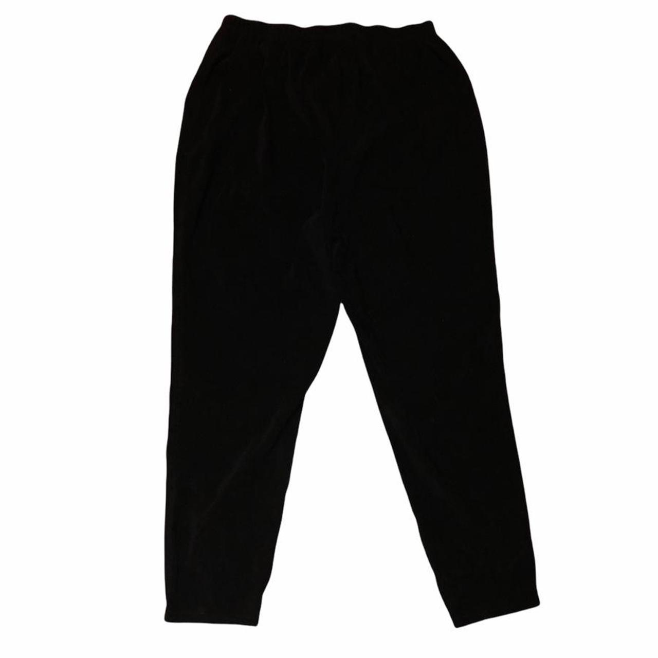 Vintage Black Denim & Co Stretchy Trousers... - Depop