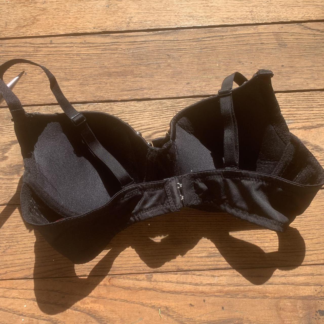 Women's Black and Silver Bra | Depop