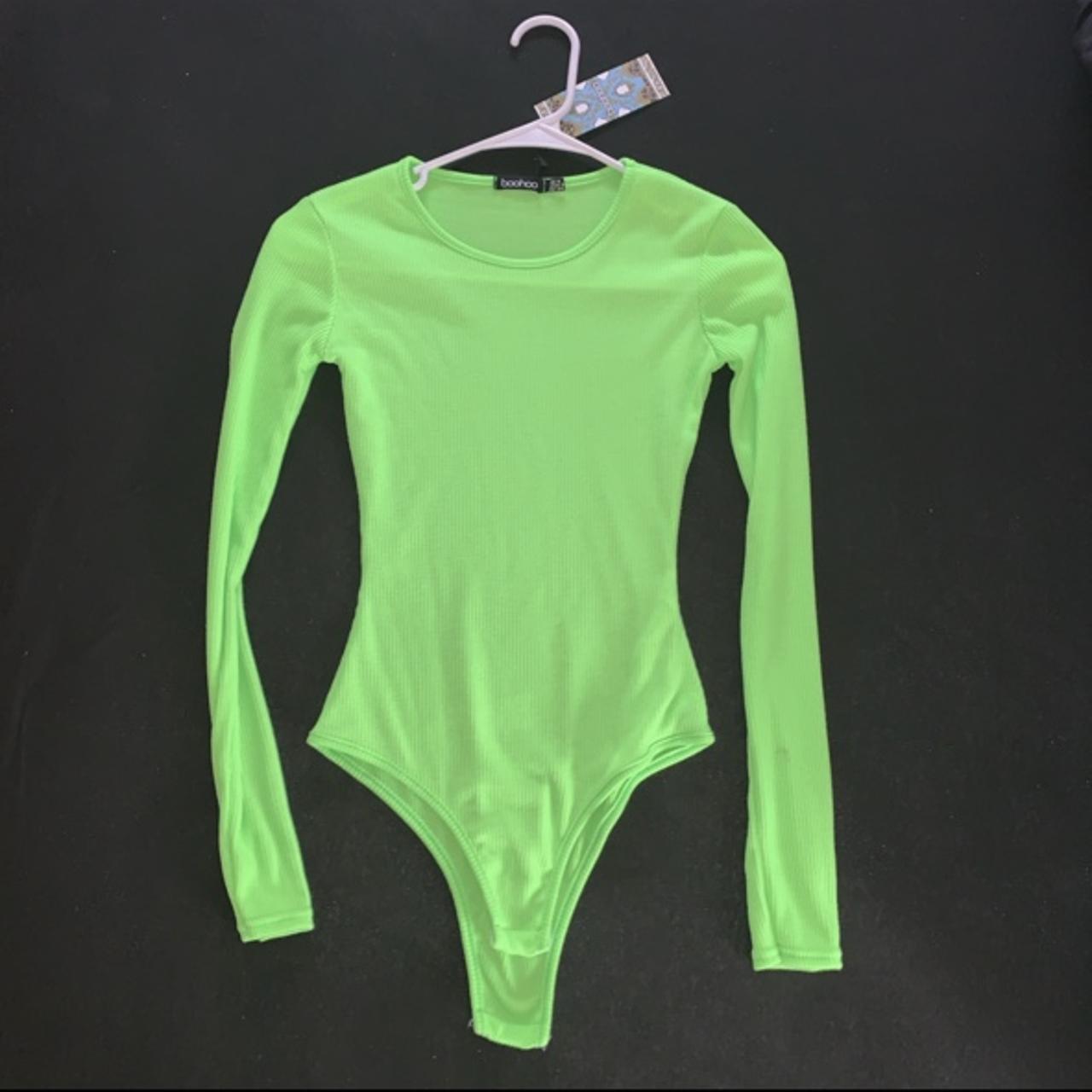 Neon Green Bodysuit This Is A Nice Bright Green Depop