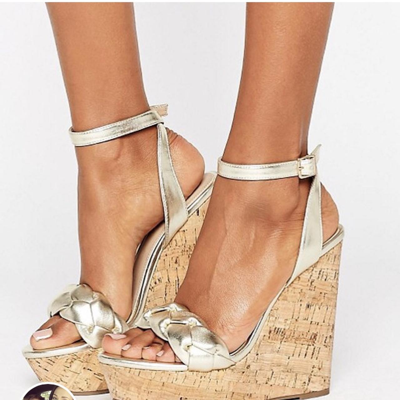 ASOS gold wedges - SOLD OUT - you cannot get these... - Depop