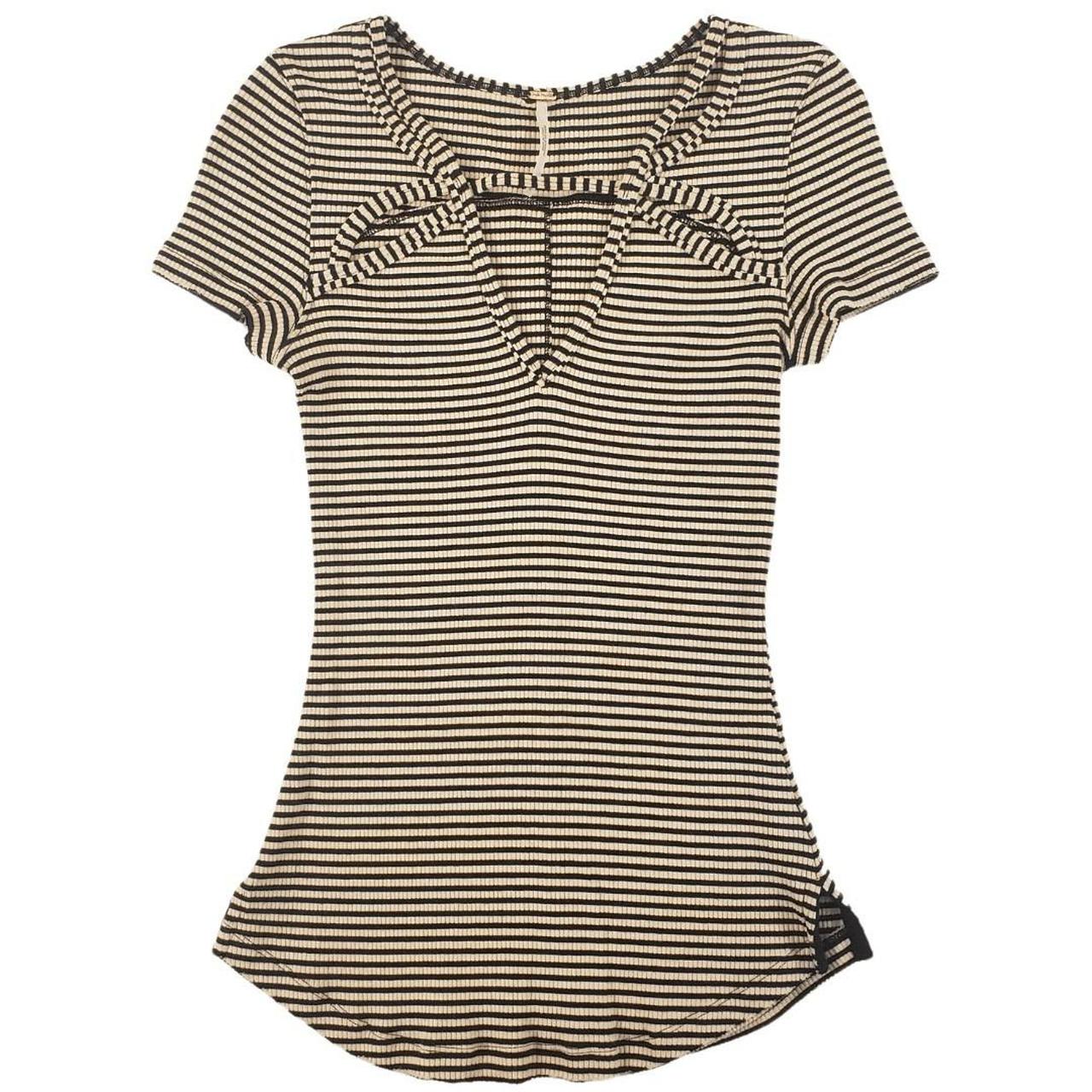 Like new Free People Frenchie Striped Cutout