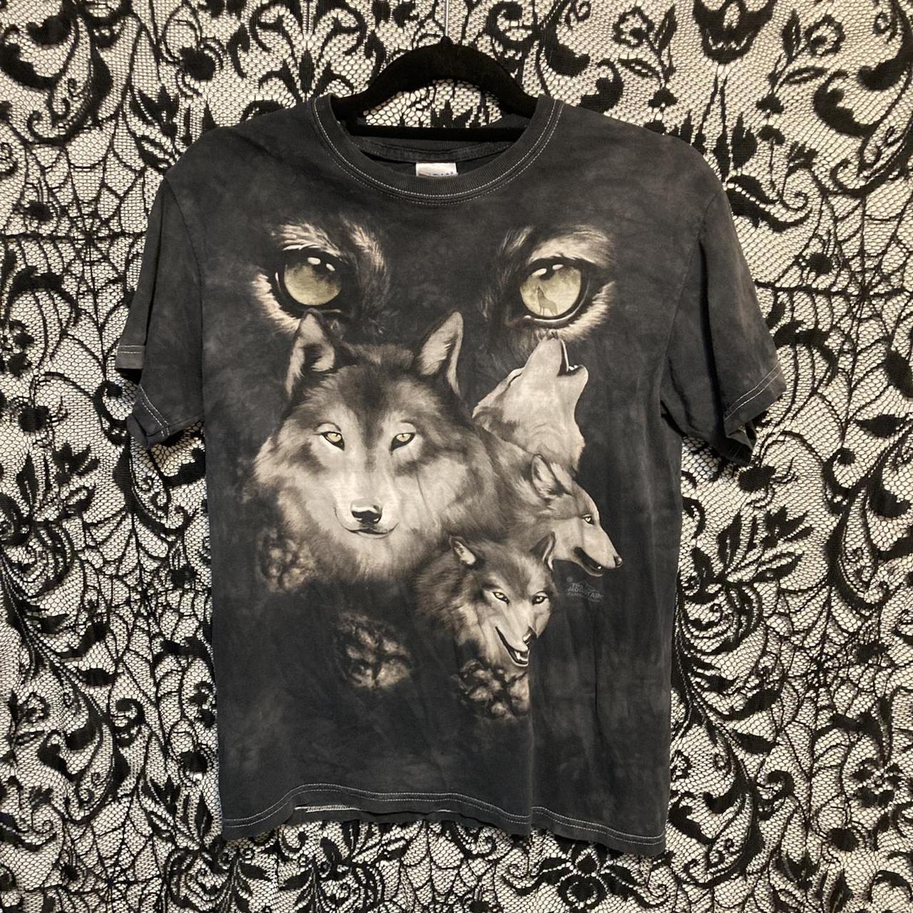 Cool Howling Wolf Pack T Shirt With A Natural Dye Depop