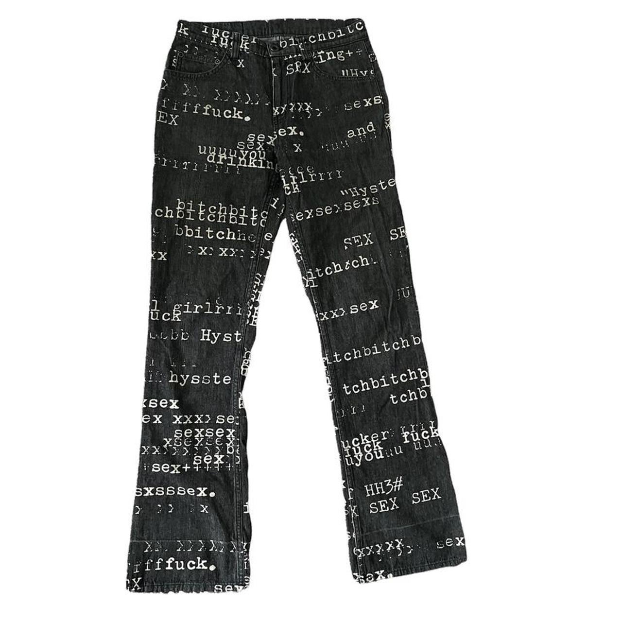 Hysteric glamour typewriter/sex flared jeans, A BIT...