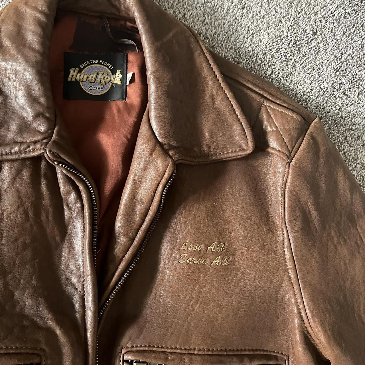 Hard rock outlet cafe leather jacket