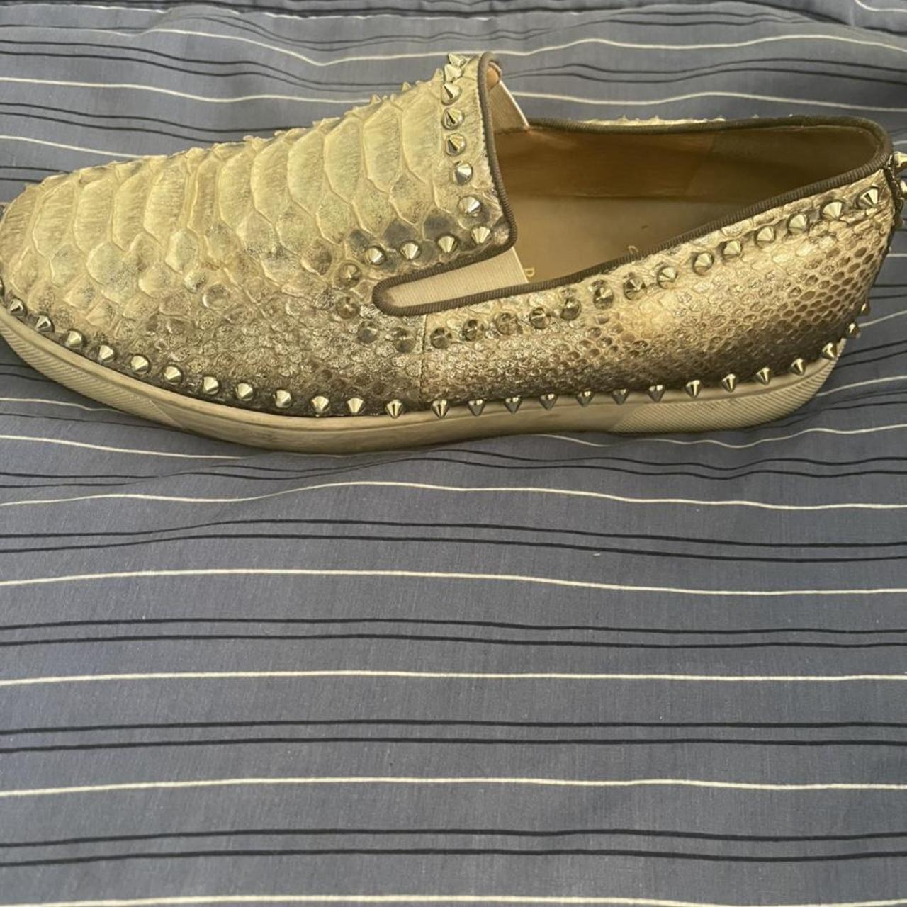 Mens gold 2024 christian louboutin