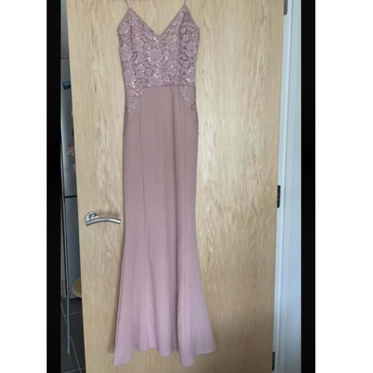 Pink lace top maxi dress by quiz,, XS/6 quiz... Depop