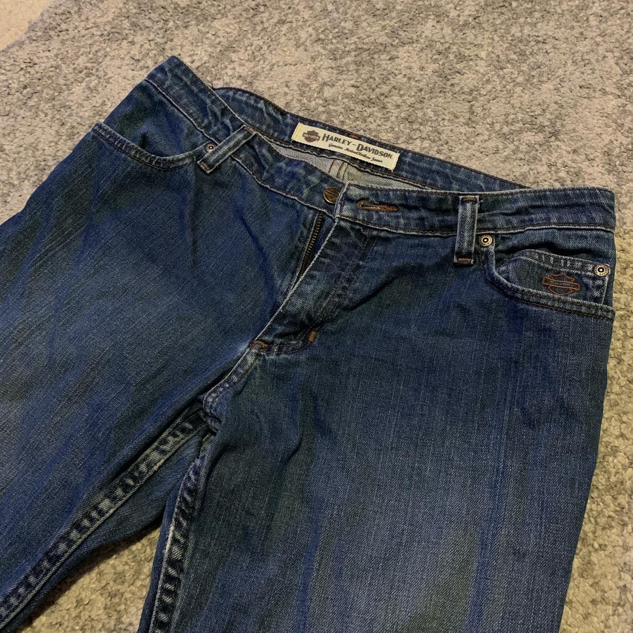 VINTAGE HARLEY DAVIDSON JEANS!! In perfect... - Depop