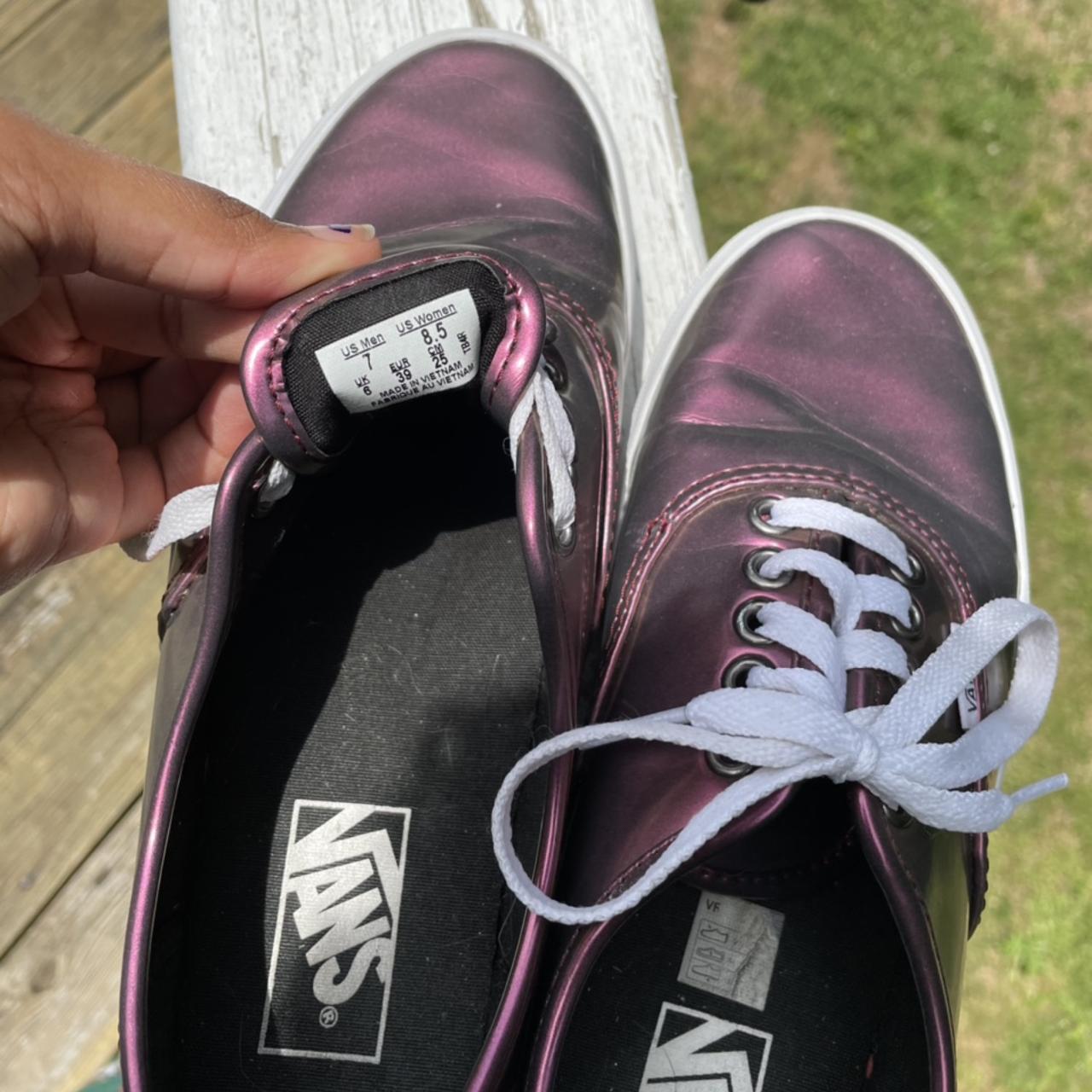 Burgundy vans with outlet gold