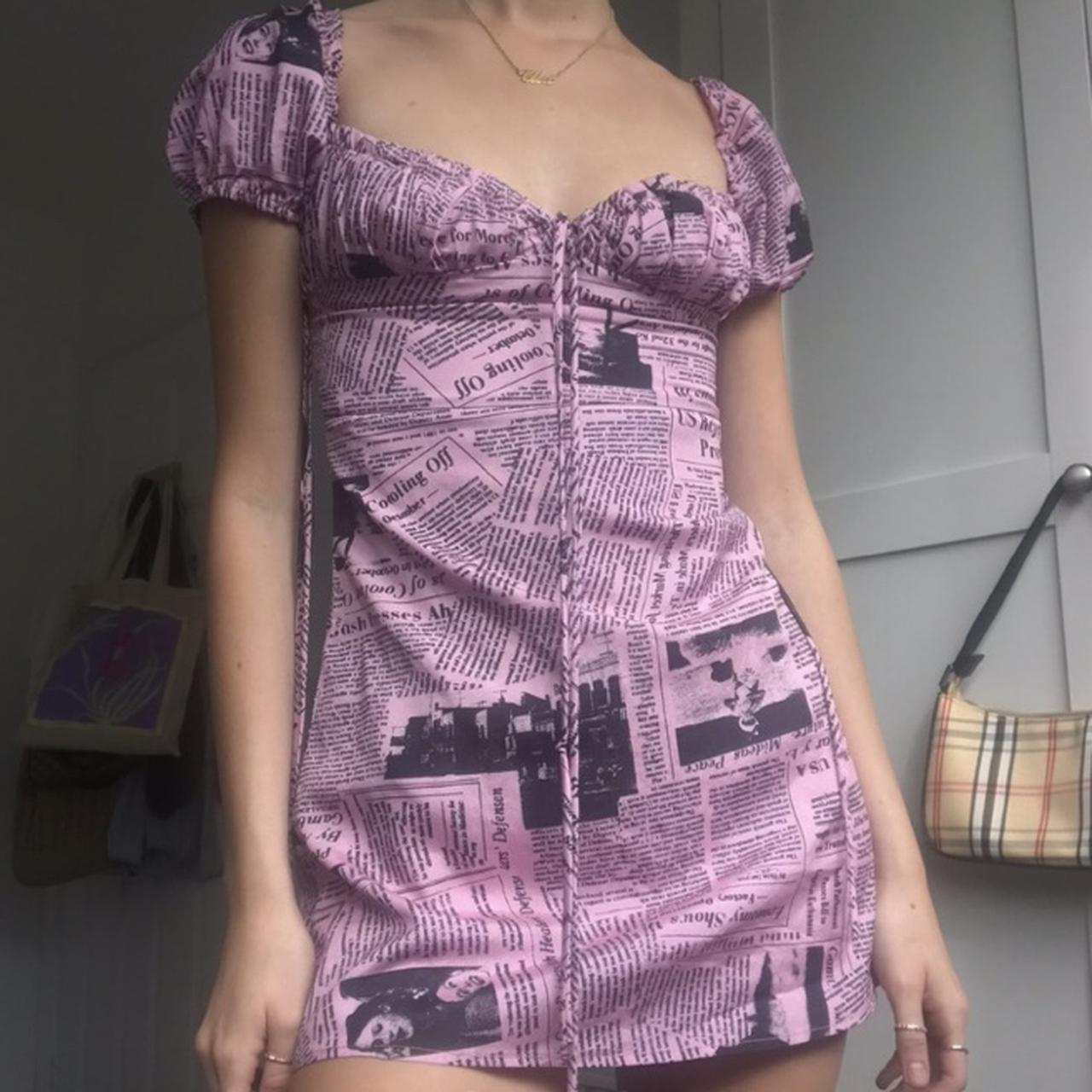 Pink 2025 newspaper dress